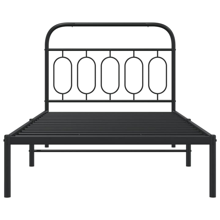 sengeramme med sengegavl 107x203 cm metal sort