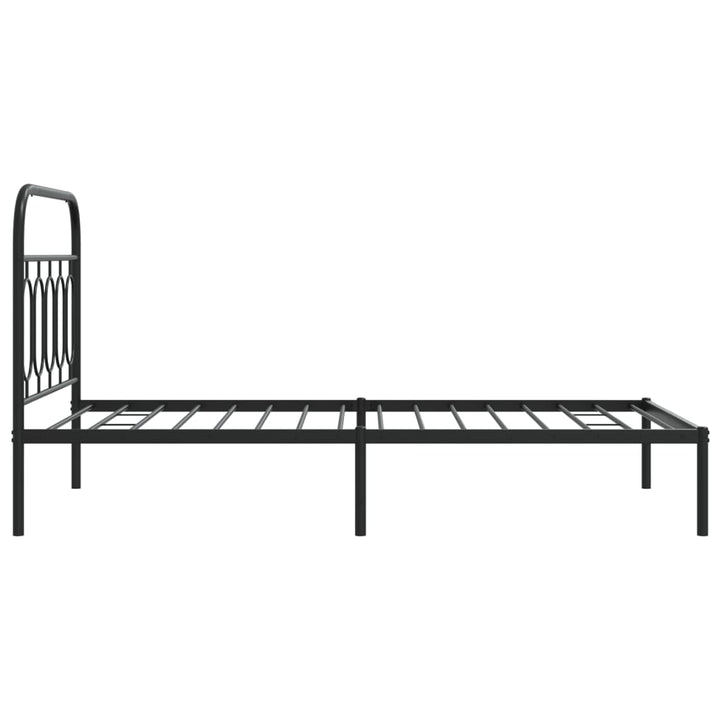 sengeramme med sengegavl 107x203 cm metal sort