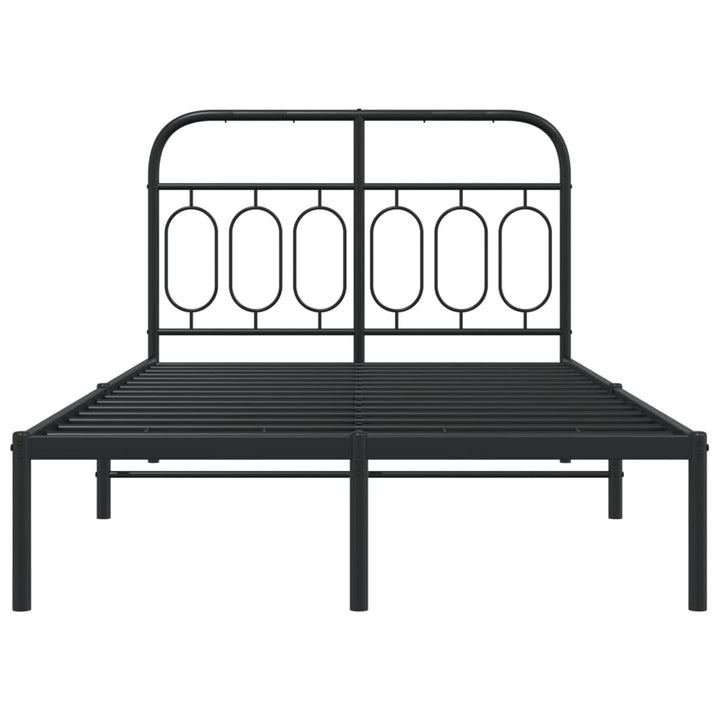 sengeramme med sengegavl 120x190 cm metal sort