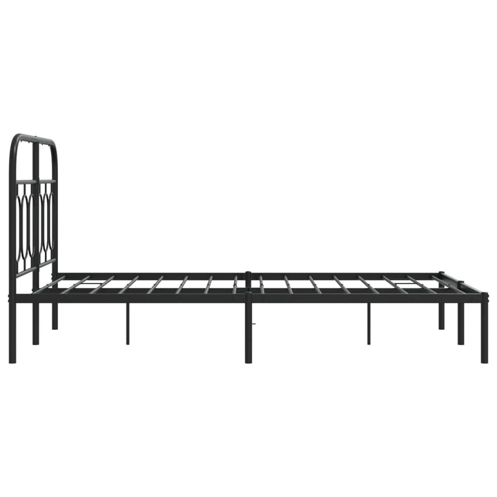 sengeramme med sengegavl 120x190 cm metal sort