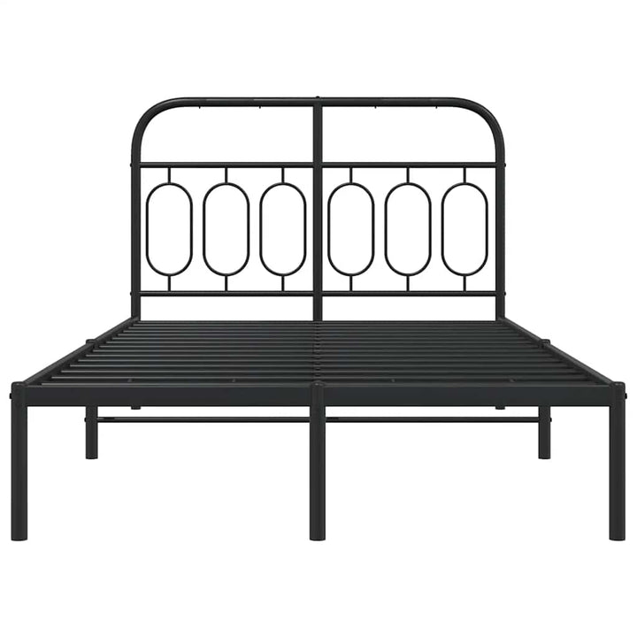 sengeramme med sengegavl 120x200 cm metal sort
