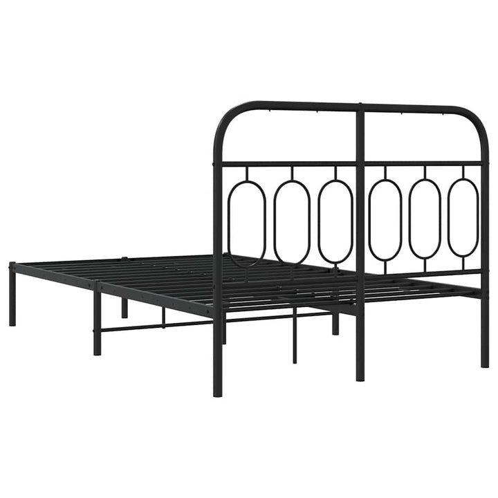 sengeramme med sengegavl 120x200 cm metal sort