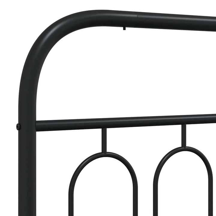 sengeramme med sengegavl 120x200 cm metal sort