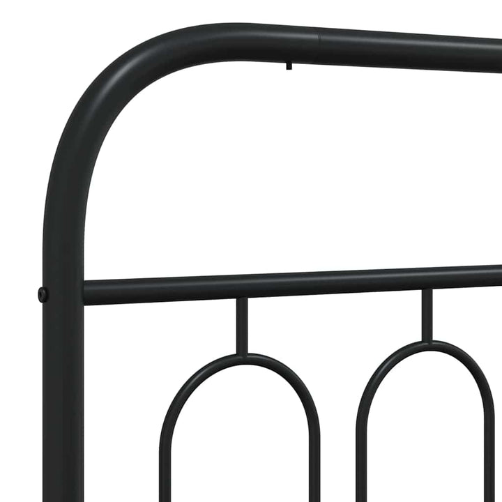 sengeramme med sengegavl 135x190 cm metal sort
