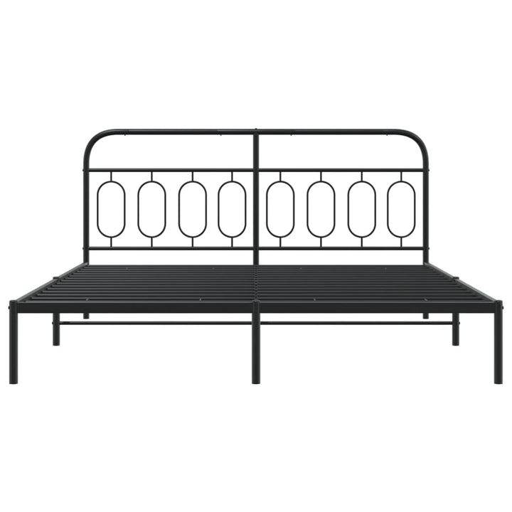 sengeramme med sengegavl 183x213 cm metal sort