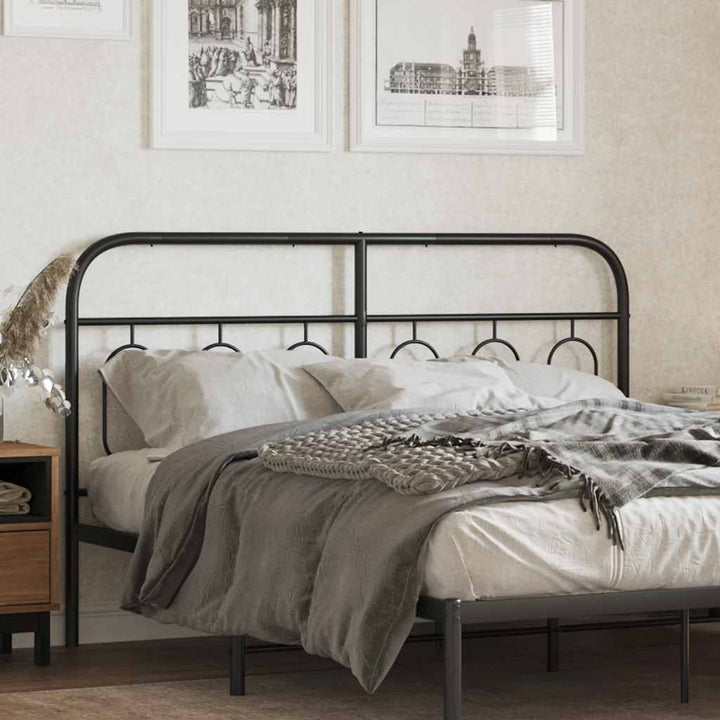 udskiftningsgavl 137 cm metal sort