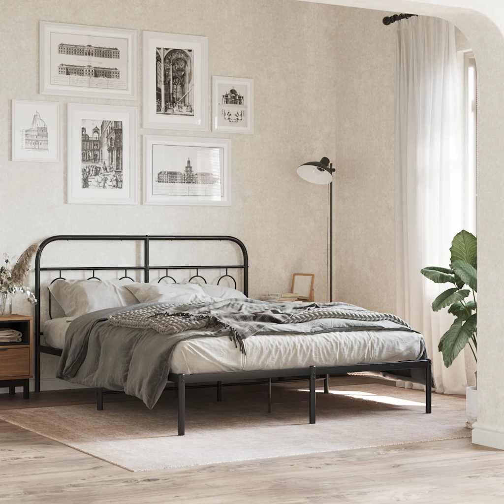 udskiftningsgavl 137 cm metal sort