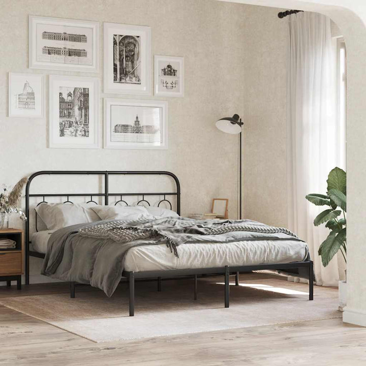 udskiftningsgavl 137 cm metal sort