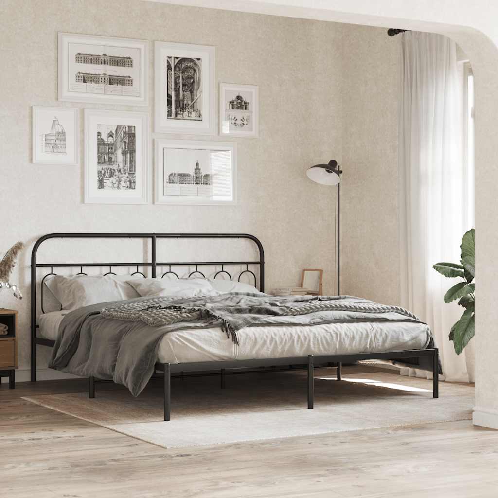udskiftningsgavl 183 cm metal sort