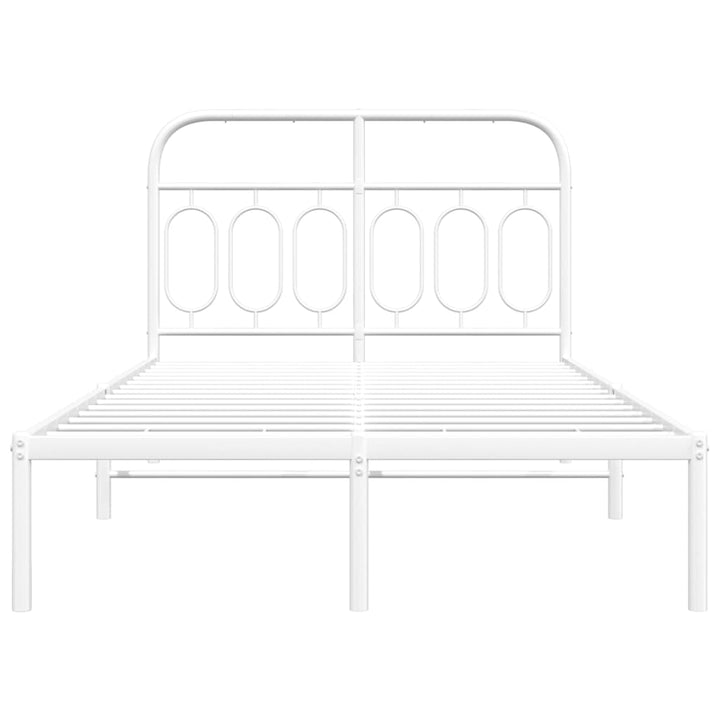 sengeramme med sengegavl 120x190 cm metal hvid