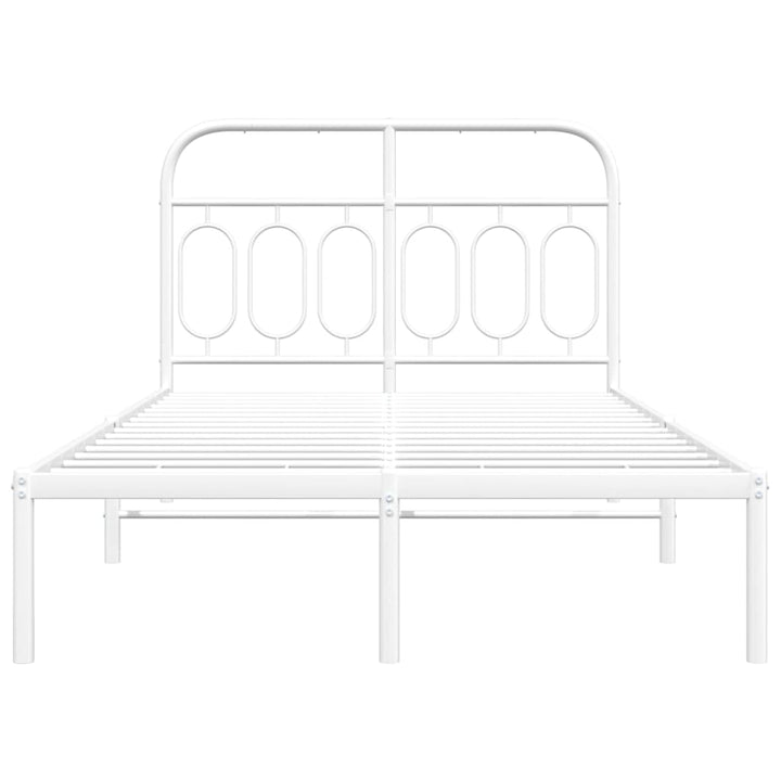 sengeramme med sengegavl 120x200 cm metal hvid