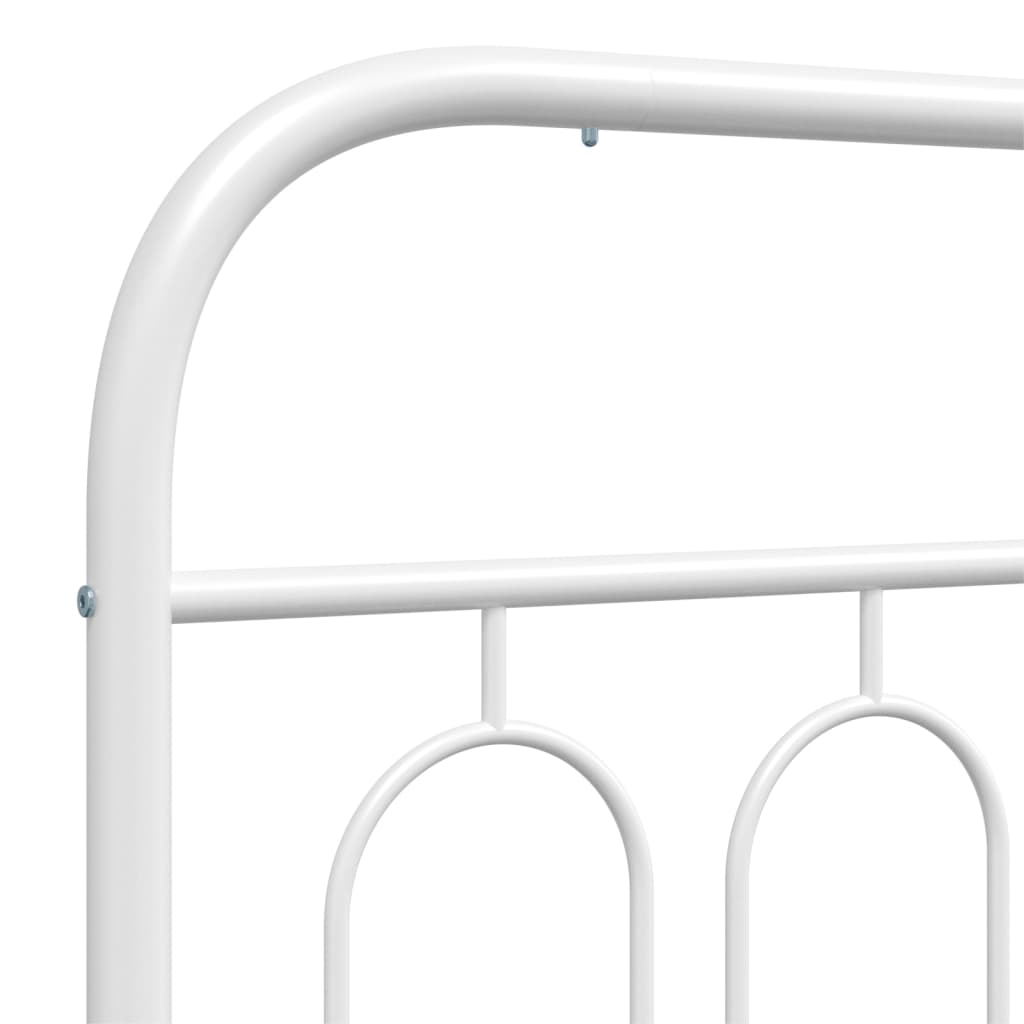 sengeramme med sengegavl 140x200 cm metal hvid