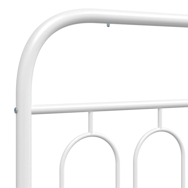 sengeramme med sengegavl og fodgærde 75x190 cm metal hvid