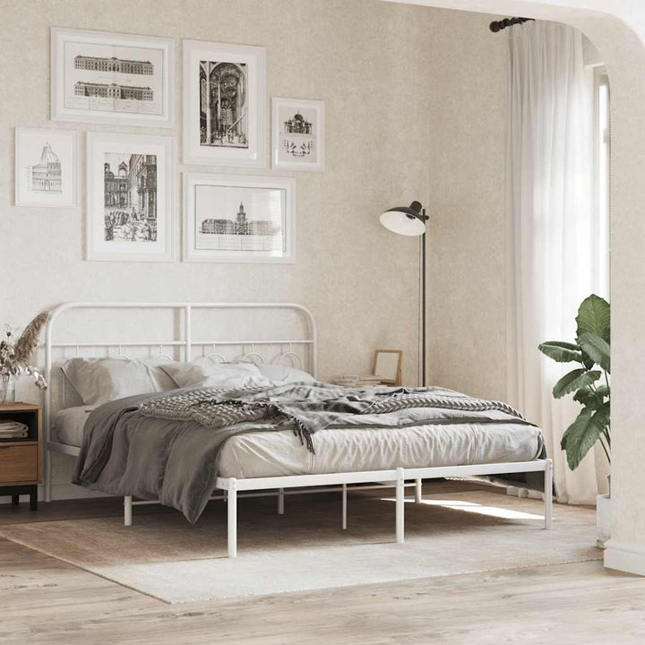 udskiftningsgavl 140 cm metal hvid
