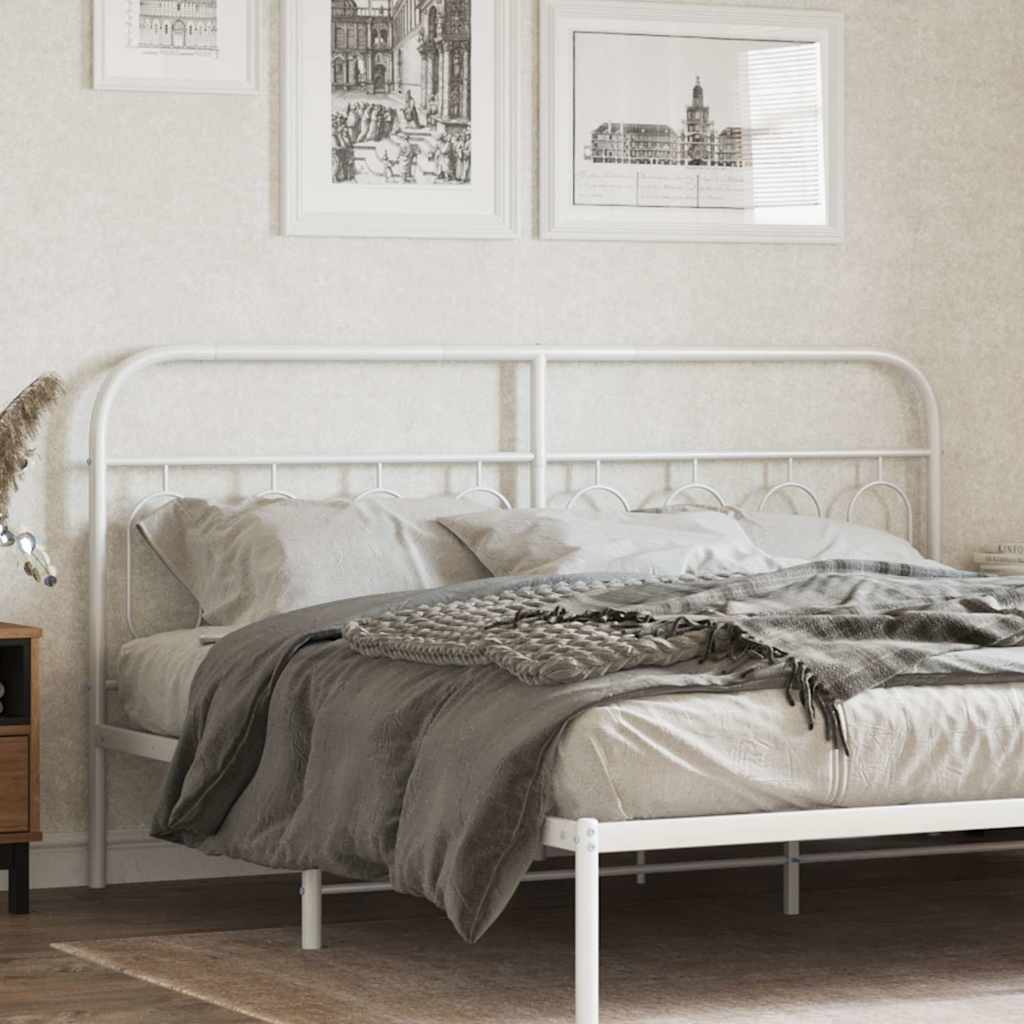 udskiftningsgavl 183 cm metal hvid