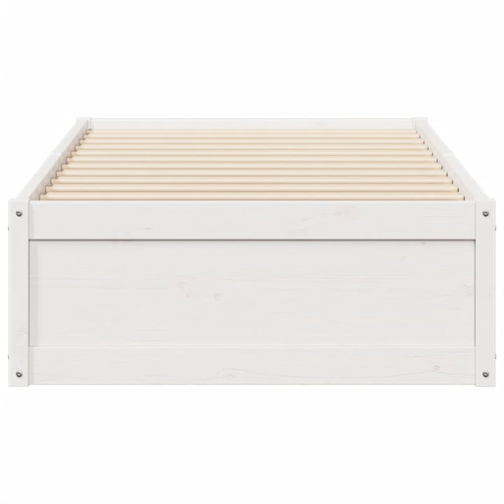sengeramme uden madras 90x200 cm massivt fyrretræ hvid