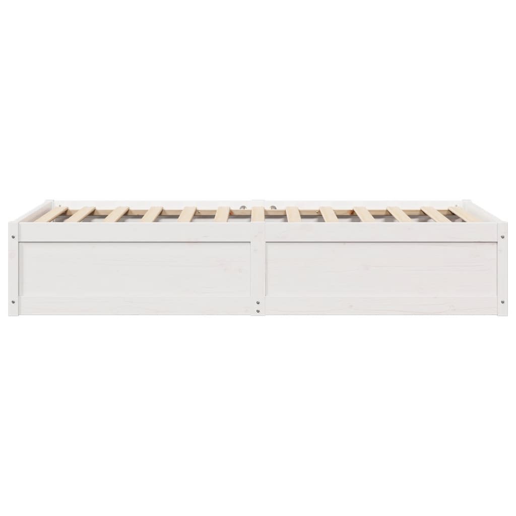 sengeramme uden madras 90x200 cm massivt fyrretræ hvid