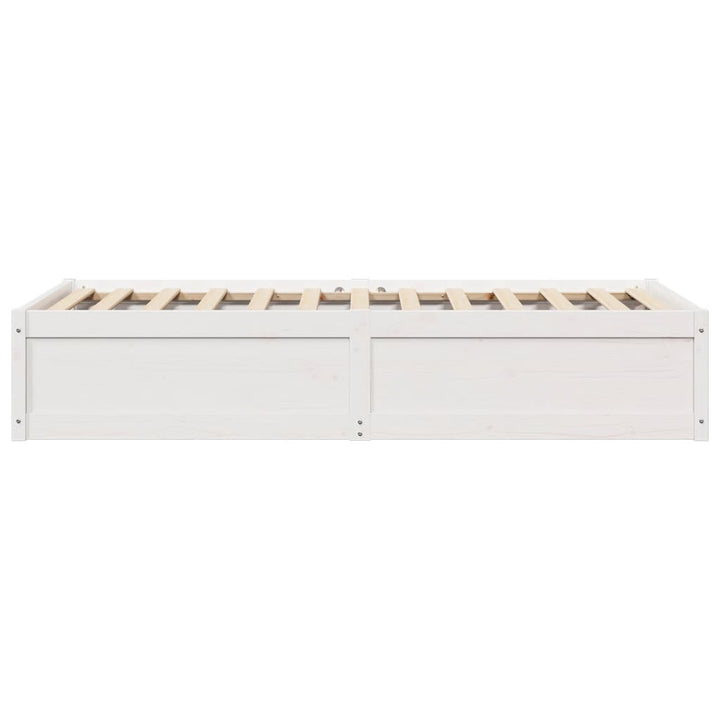 sengeramme uden madras 90x200 cm massivt fyrretræ hvid