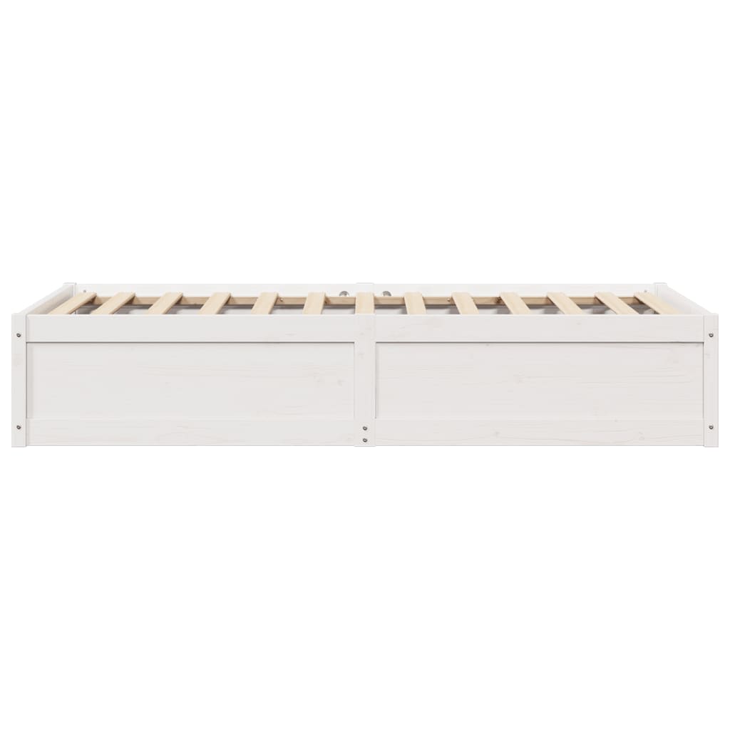 sengeramme uden madras 90x190 cm massivt fyrretræ hvid