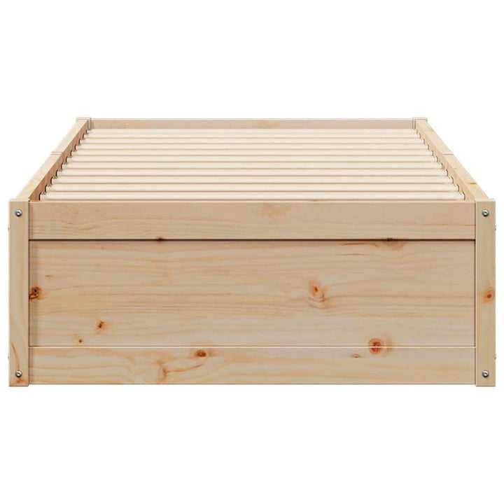 sengeramme uden madras 75x190 cm massivt fyrretræ