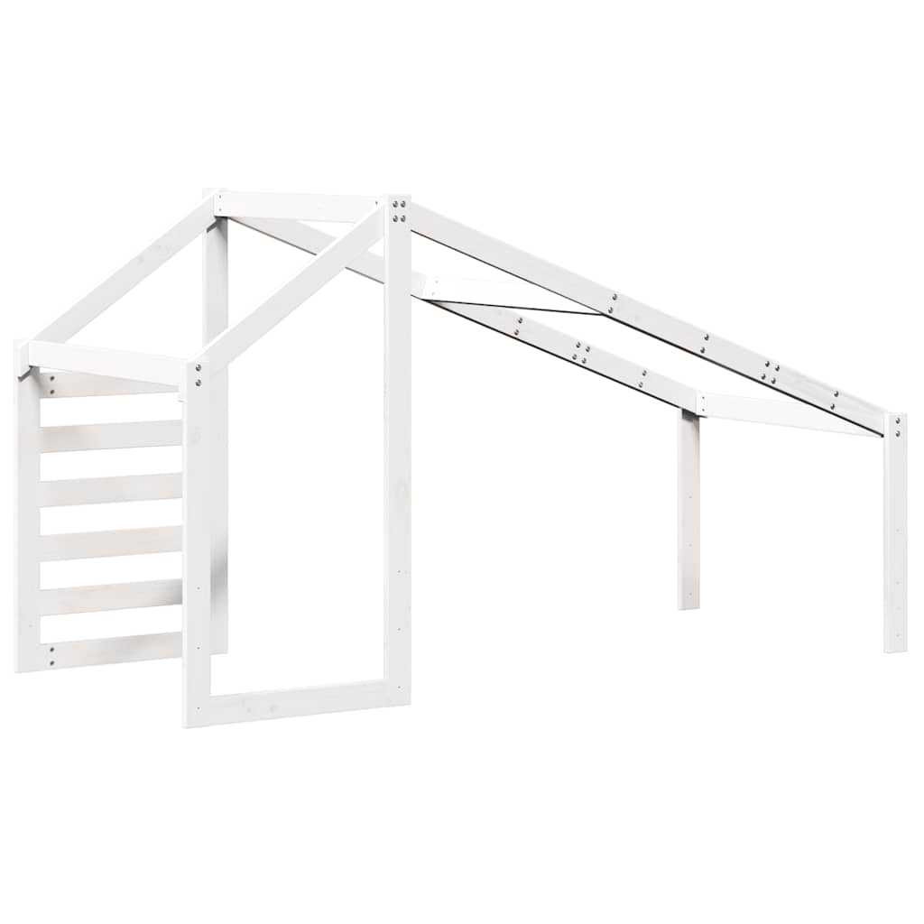 stel til husseng 198x82x113 cm massivt fyrretræ hvid
