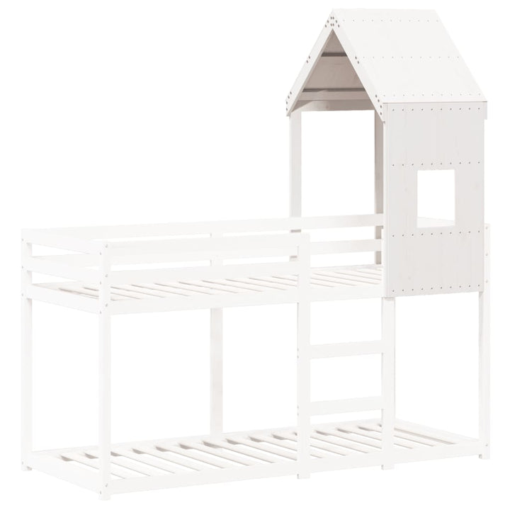 stel til husseng 60x89x134,5 cm massivt fyrretræ hvid