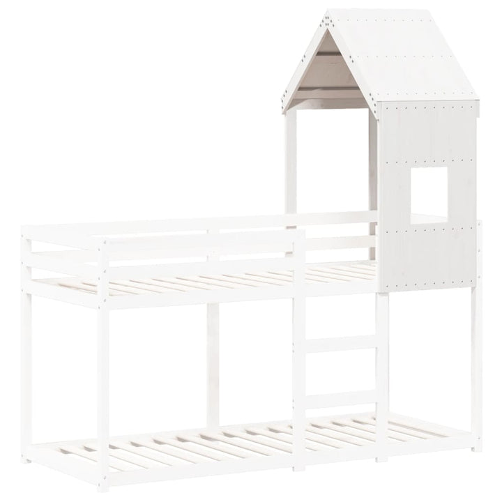 stel til husseng 60x99x139,5 cm massivt fyrretræ hvid