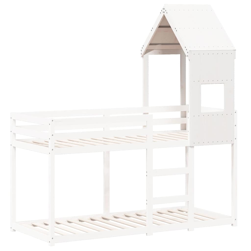 stel til husseng 55x99x139,5 cm massivt fyrretræ hvid