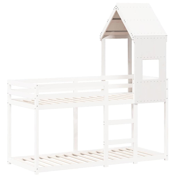 stel til husseng 55x99x139,5 cm massivt fyrretræ hvid