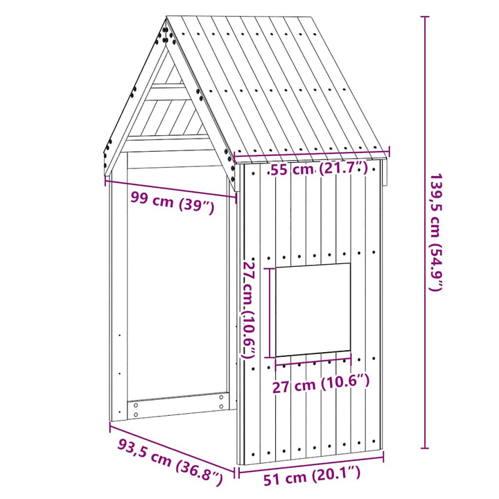 stel til husseng 55x99x139,5 cm massivt fyrretræ gyldenbrun