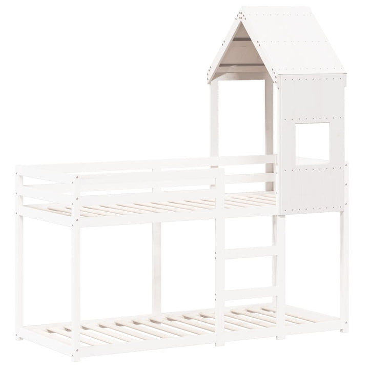 stel til husseng 55x84x132 cm massivt fyrretræ hvid
