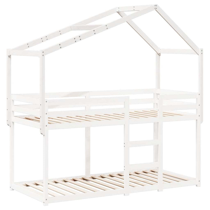 stel til husseng 213x85,5x144,5 cm massivt fyrretræ hvid