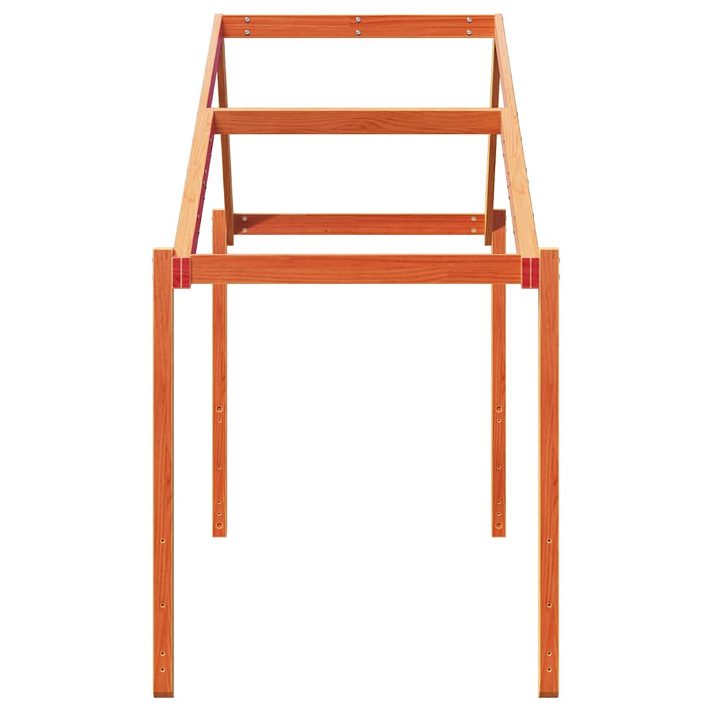 stel til husseng 213x85,5x144,5 cm massivt fyrretræ gyldenbrun