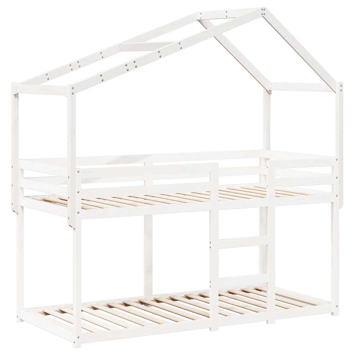 stel til husseng 203x80,5x142 cm massivt fyrretræ hvid