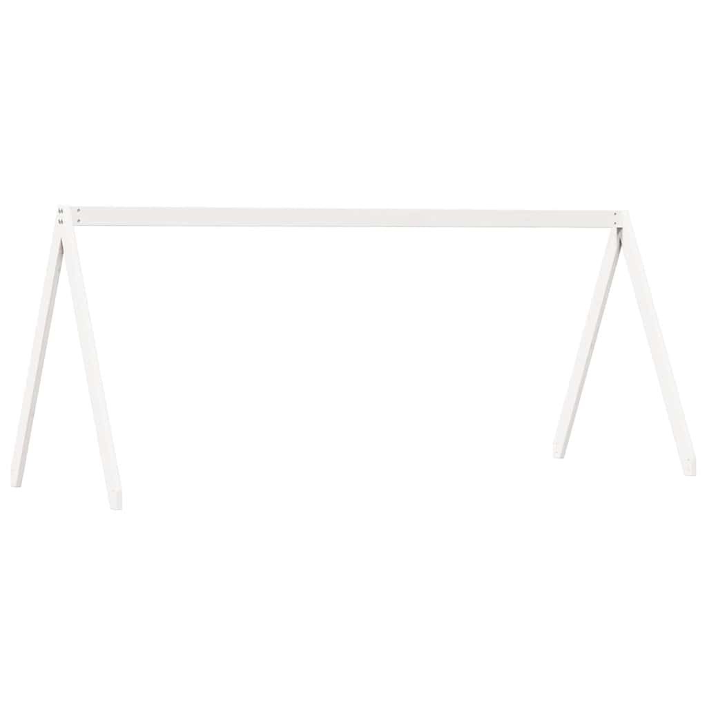 stel til husseng 209x95,5x88 cm massivt fyrretræ hvid
