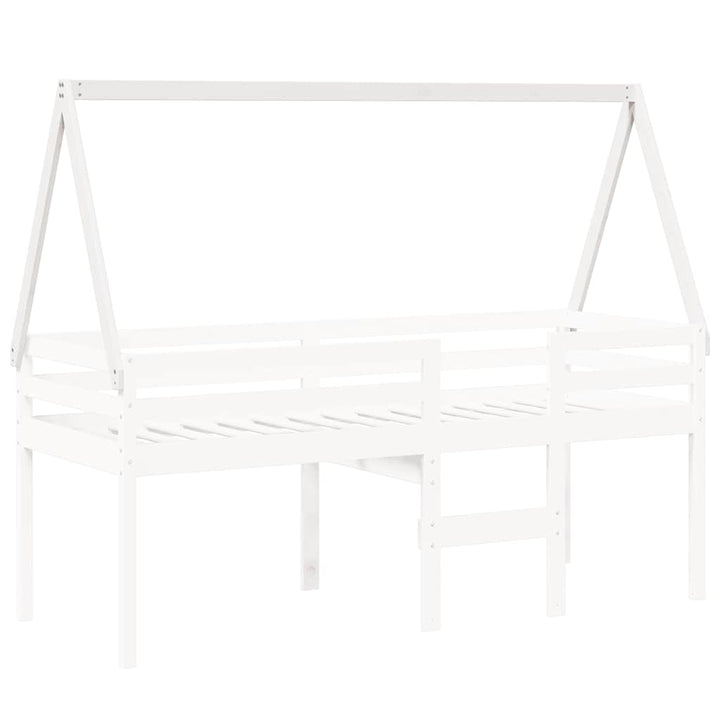 stel til husseng 209x95,5x88 cm massivt fyrretræ hvid