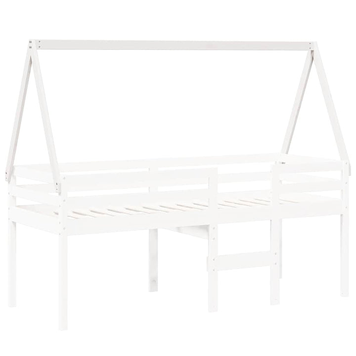 stel til husseng 199x95,5x88 cm massivt fyrretræ hvid