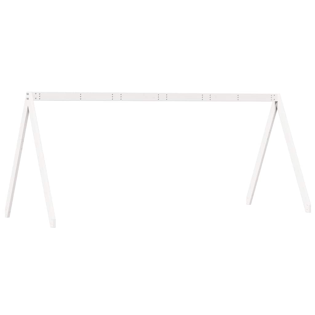 stel til husseng 199x95,5x88 cm massivt fyrretræ hvid