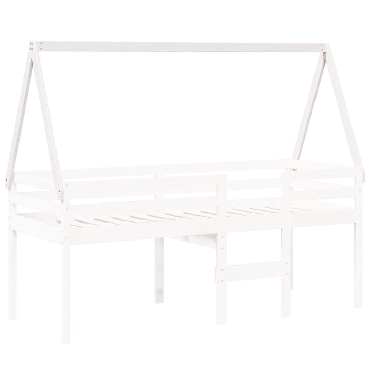 stel til husseng 199x80,5x88 cm massivt fyrretræ hvid