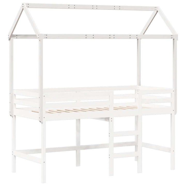 stel til husseng 217x95,5x159 cm massivt fyrretræ hvid