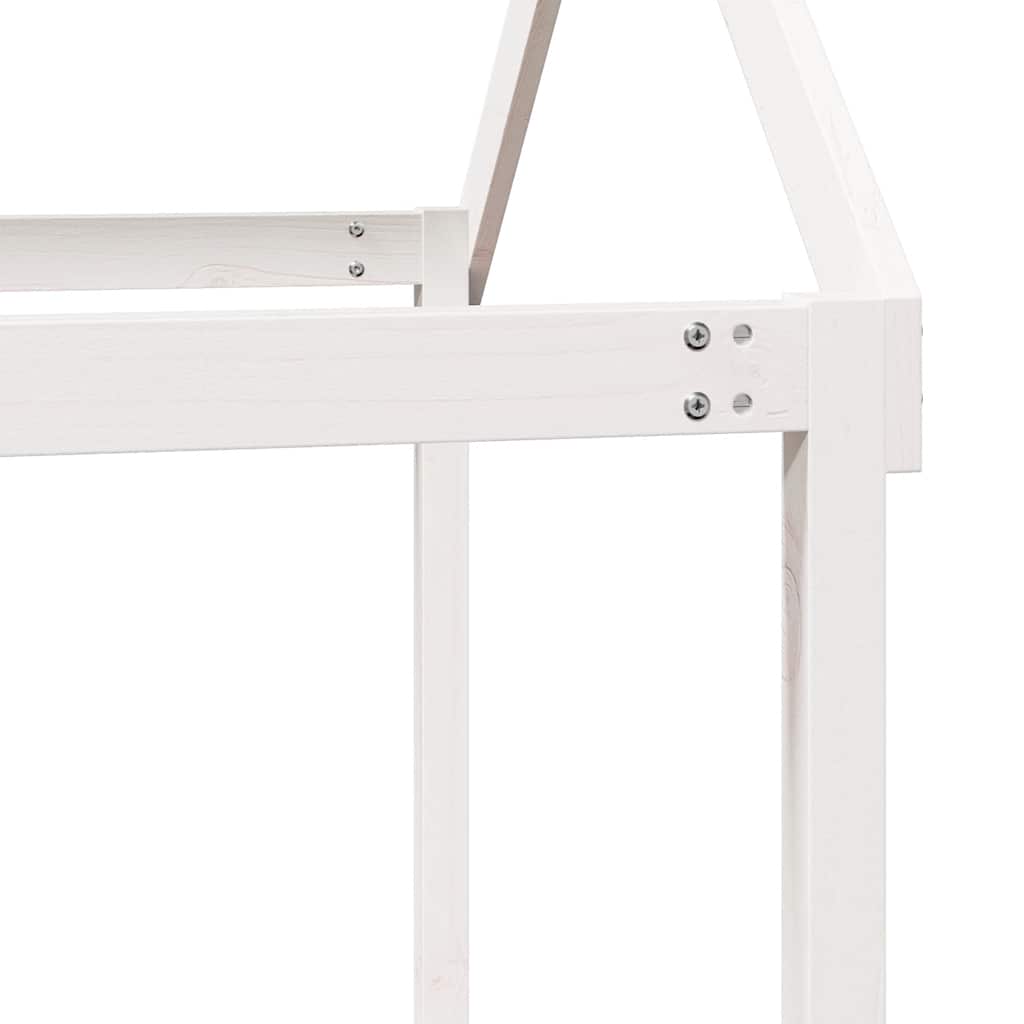 stel til husseng 217x85,5x154 cm massivt fyrretræ hvid