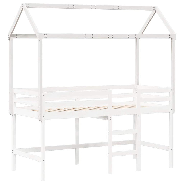 stel til husseng 207x95,5x159 cm massivt fyrretræ hvid