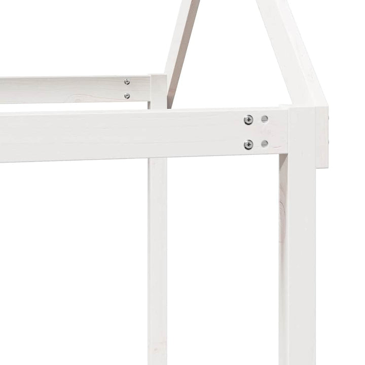 stel til husseng 207x95,5x159 cm massivt fyrretræ hvid