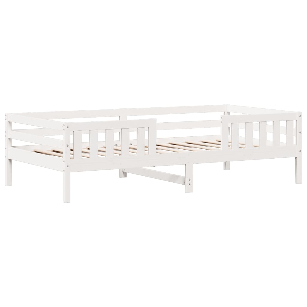sengeramme uden madras 90x200 cm massivt fyrretræ hvid