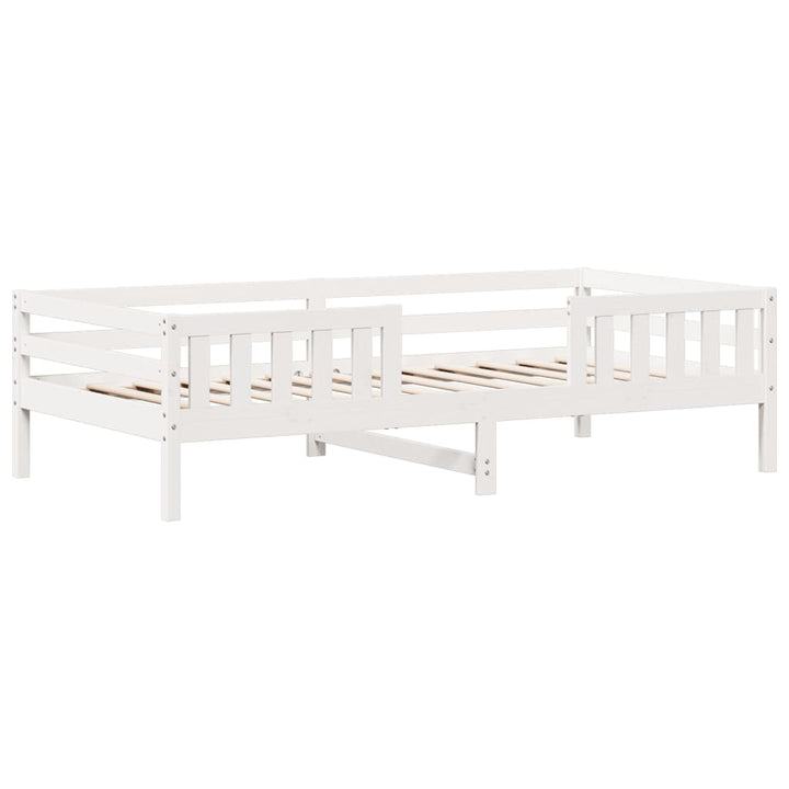 sengeramme uden madras 90x200 cm massivt fyrretræ hvid