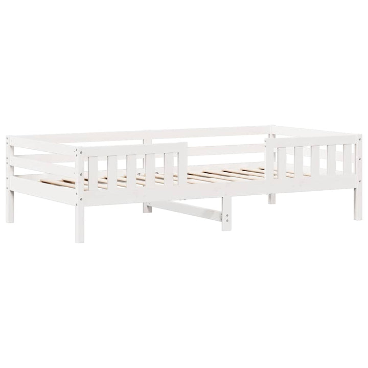 sengeramme uden madras 80x200 cm massivt fyrretræ hvid