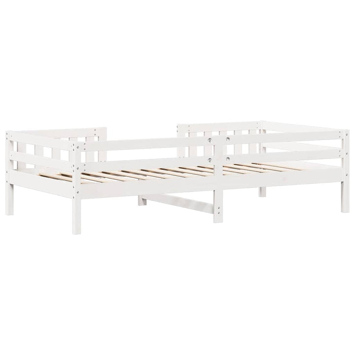 sengeramme uden madras 80x200 cm massivt fyrretræ hvid