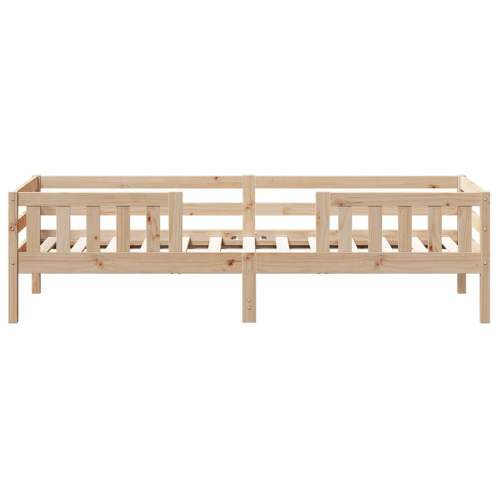 sengeramme uden madras 75x190 cm massivt fyrretræ
