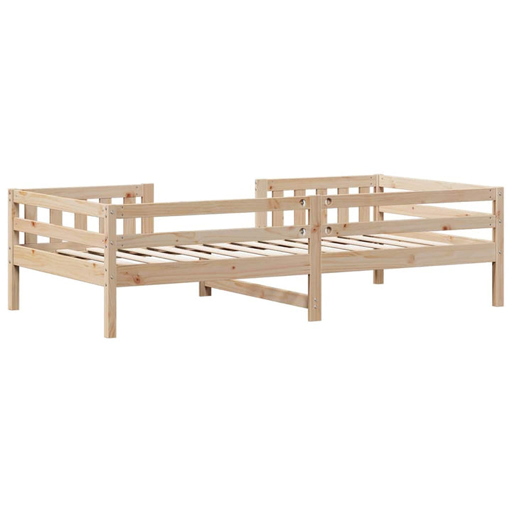 sengeramme uden madras 75x190 cm massivt fyrretræ