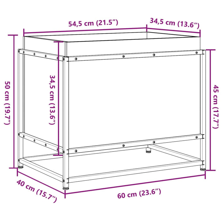 plantekasse 60x40x50 cm imprægneret fyrretræ